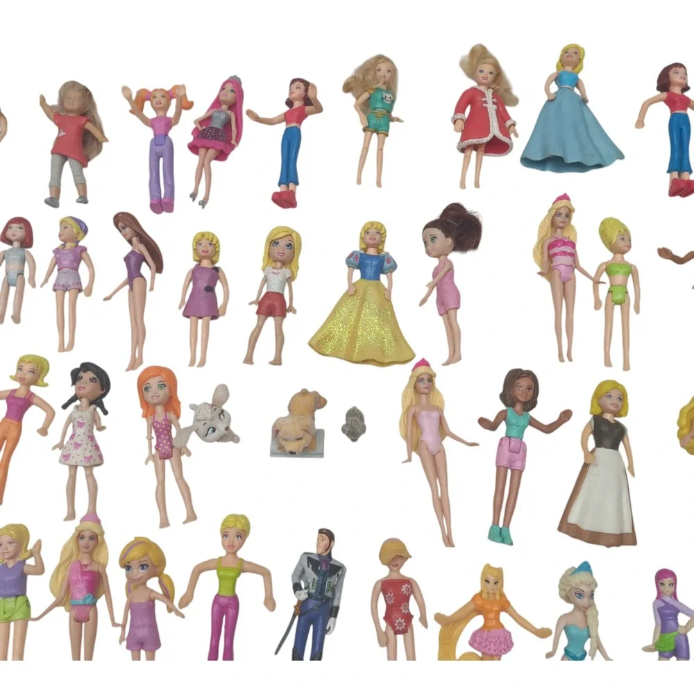 Mini Princess Polly Pocket Doll Mix + Rubber Clothes, Shoes, bags, hats, 100's‎